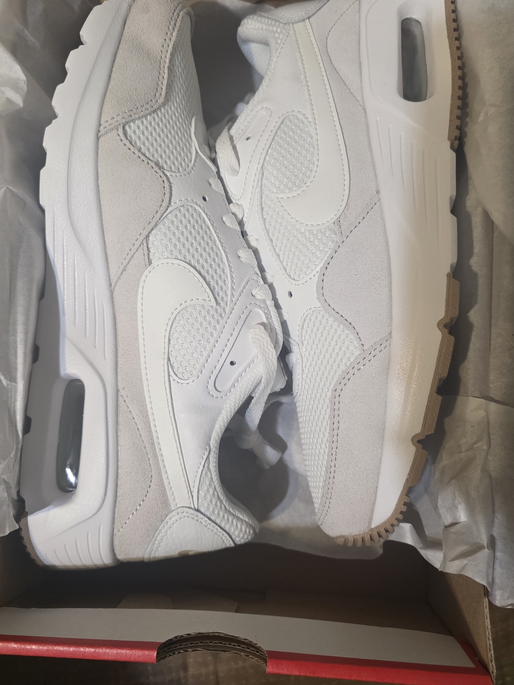 Nike Air Max White Suede & Mesh Sneakers